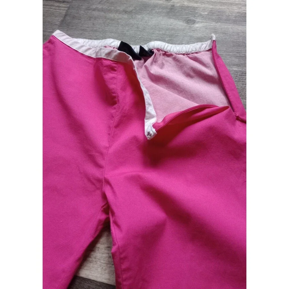 The Children's Place Stretch Girls 8 Pink Floral  Pants With Zip On Side